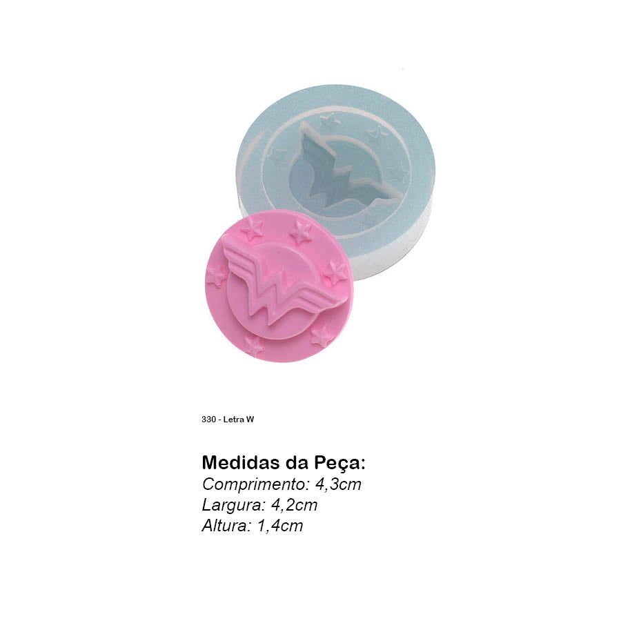Molde de  Silicone 330 - Letra W