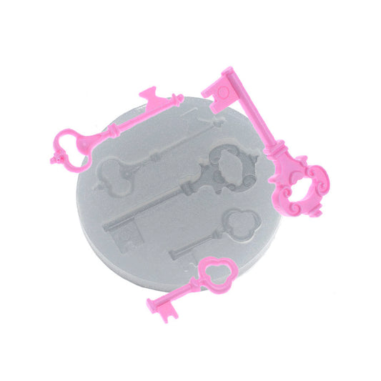 Molde de  Silicone 418 - Trio de Chaves Vintage
