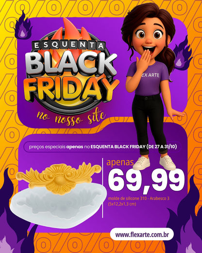 Molde de  Silicone 310 - Arabesco 3 - BLACK FRIDAY -20% OFF