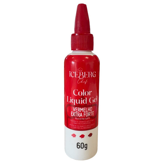 Corante Vermelho Extra Forte LiquidGel 60g Iceberg Chef