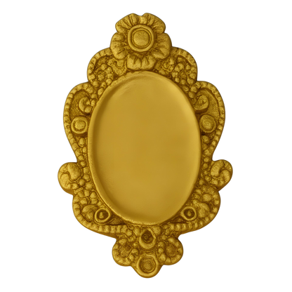 Molde de Silicone 1014 - Moldura Oval Pansy 4,5cm - Flexarte