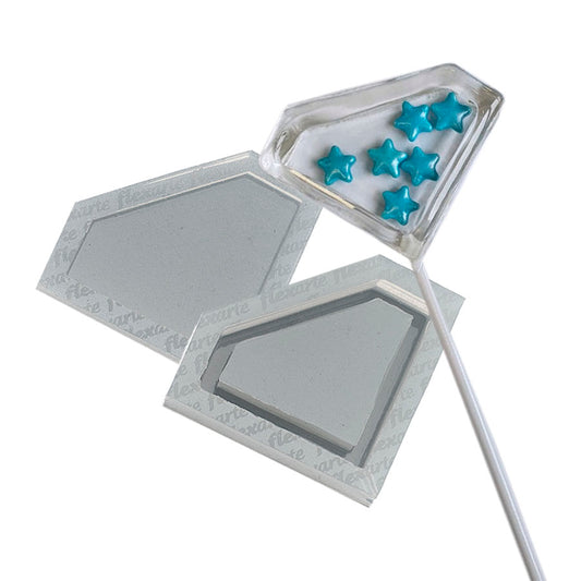Molde de  Silicone 585 - Pirulito Diamante Chocalho 7 Cm