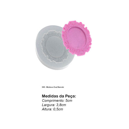 Molde de  Silicone 300 - Moldura Oval Nairobi