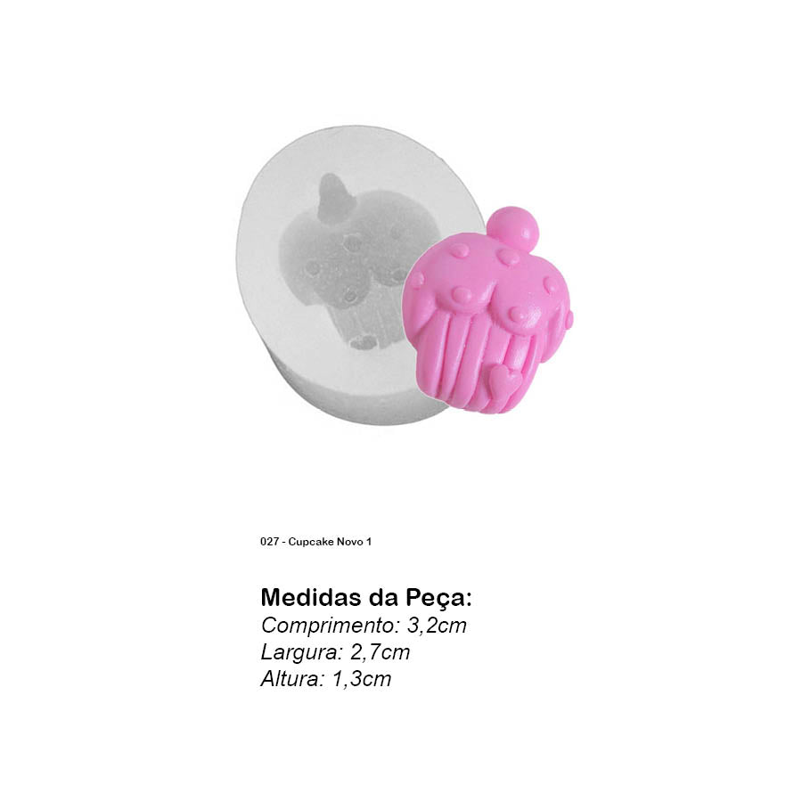 Molde de  Silicone 027 - Cupcake Novo 1