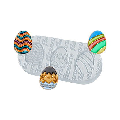 Molde de  Silicone 996 - Trio de Ovos de Páscoa Gold Peq. 1,7cm