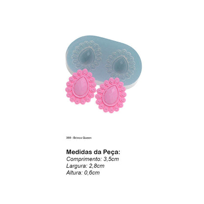Molde de  Silicone 369 - Brinco Queen