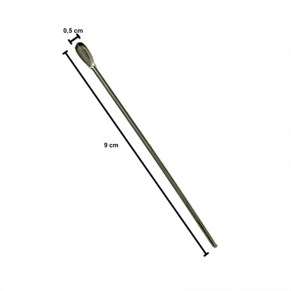 Espátula /colher metal para tinta (9x0,5cm - 1 unid)