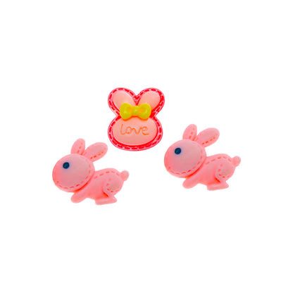 Molde de  Silicone 924 - Dupla de Coelhos de Páscoa + Orelha de Coelho