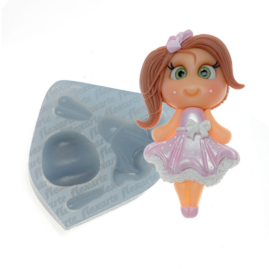 Molde de  Silicone 627 - Bonequinha Charlize