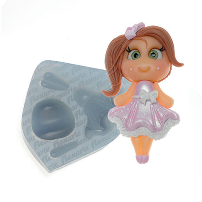 Molde de  Silicone 627 - Bonequinha Charlize