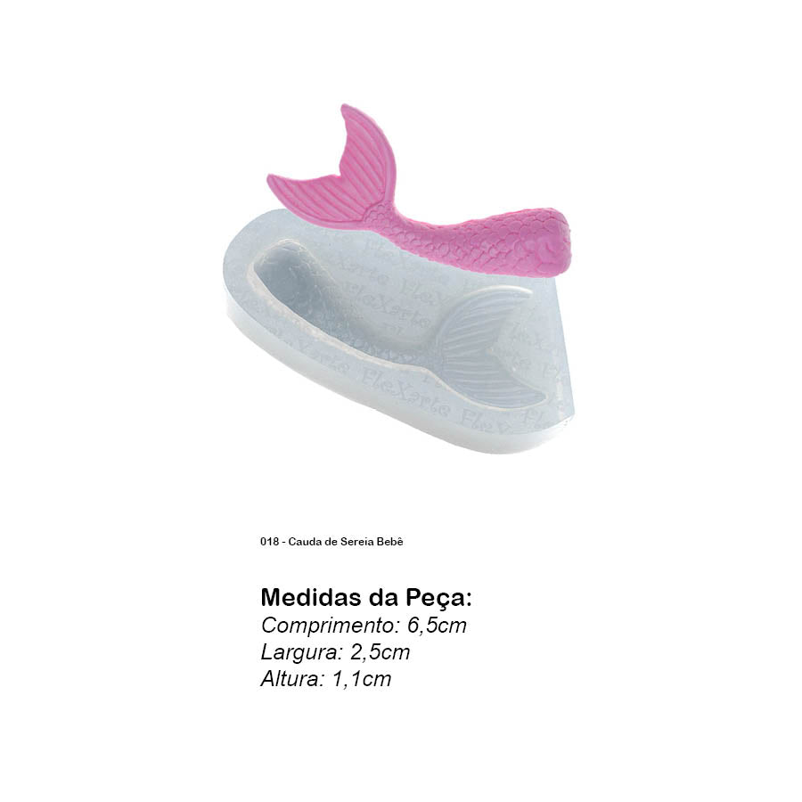 Molde de  Silicone 018 - Cauda de Sereia Bebê