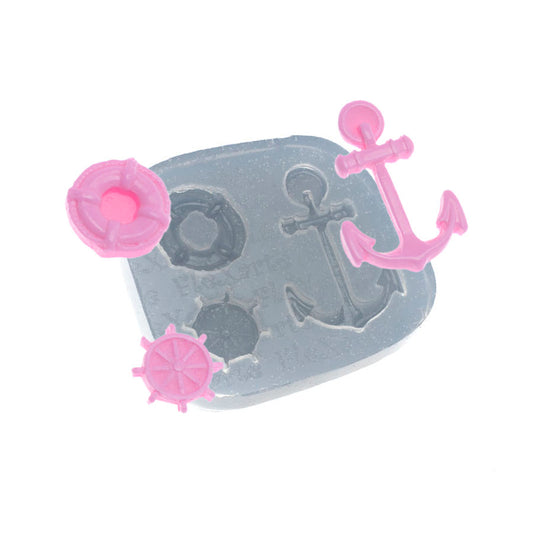 Molde de  Silicone 514 - Âncora + Boia + Timão