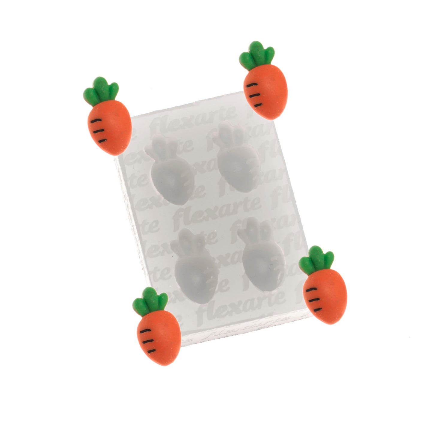 Molde de Silicone 1039 - Mini Cenouras de Páscoa - 1,5cm