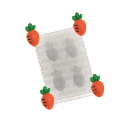 Molde de Silicone 1039 - Mini Cenouras de Páscoa - 1,5cm
