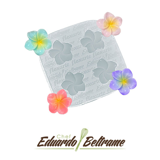 Molde de  Silicone 935 - Quarteto de Florzinhas Louella - EB