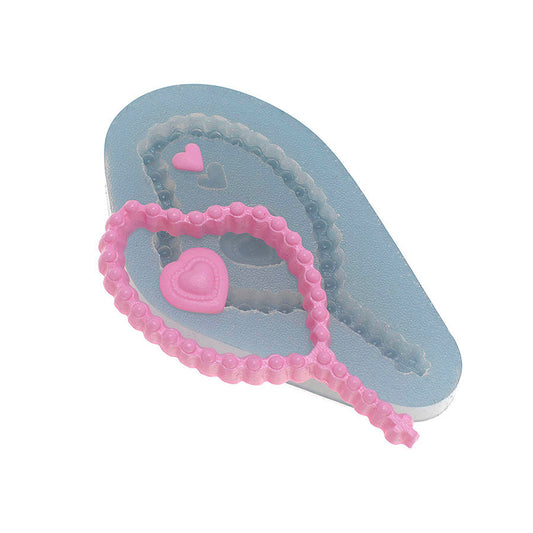 Molde de  Silicone 353 - Terço + Mini Corações