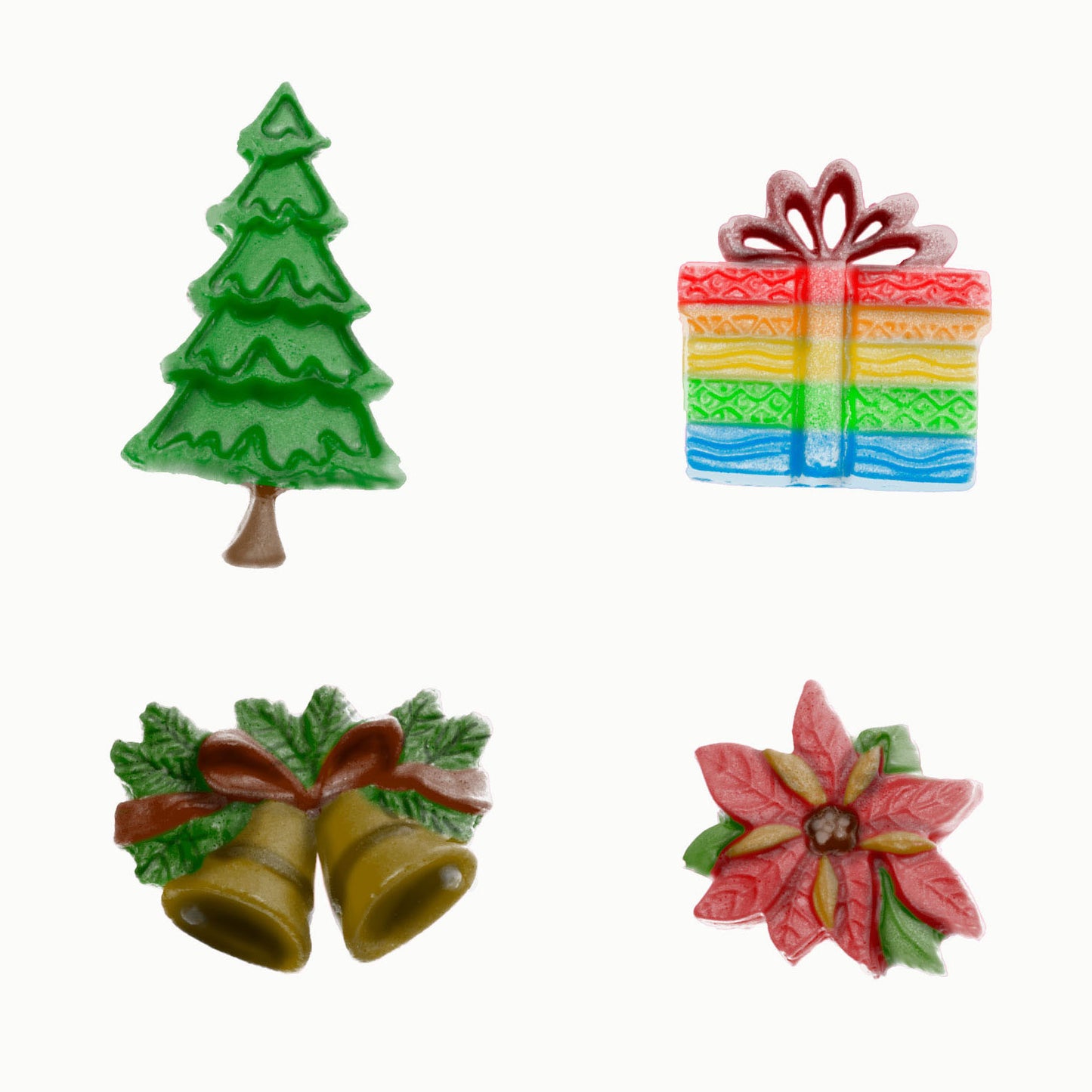 Molde de  Silicone 237 - Quarteto de Natal 5