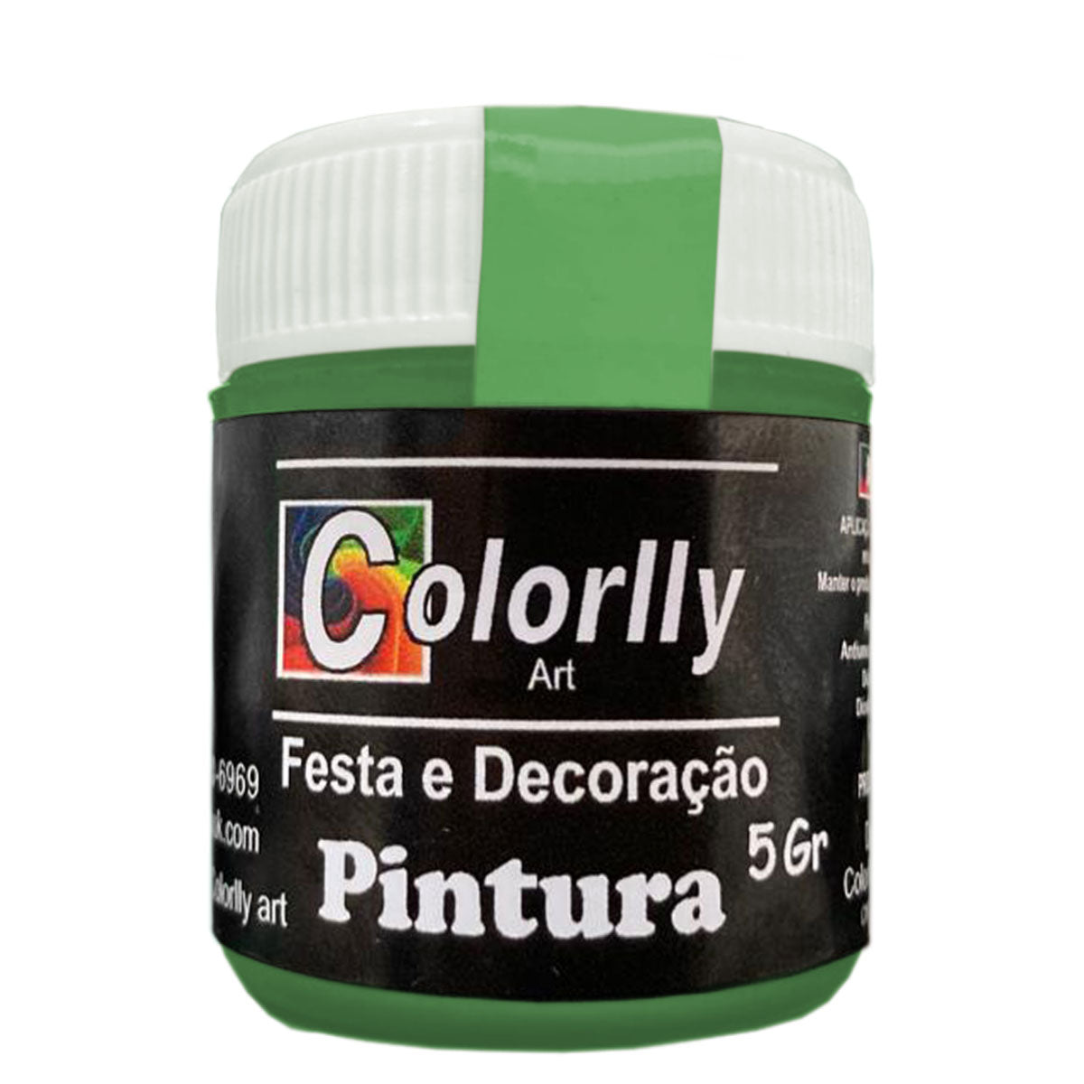 Pó para decoração - Pintura Verde Folha (Bandeira) 5g - Colorlly