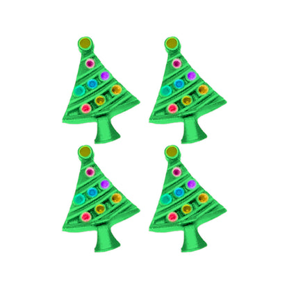 Molde de  Silicone 641 - Quarteto de Árvore de Natal Pequena