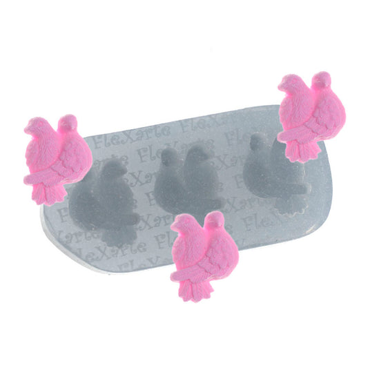 Molde de  Silicone 732 - Casais de Passarinhos Namorados