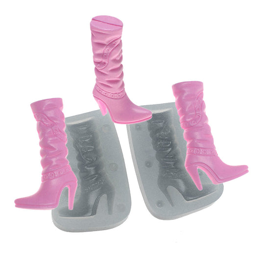 Molde de  Silicone 634 - Bota Média Cowgirl Western 3D