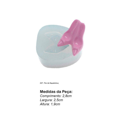 Molde de  Silicone 427 - Par de Sapatinhos