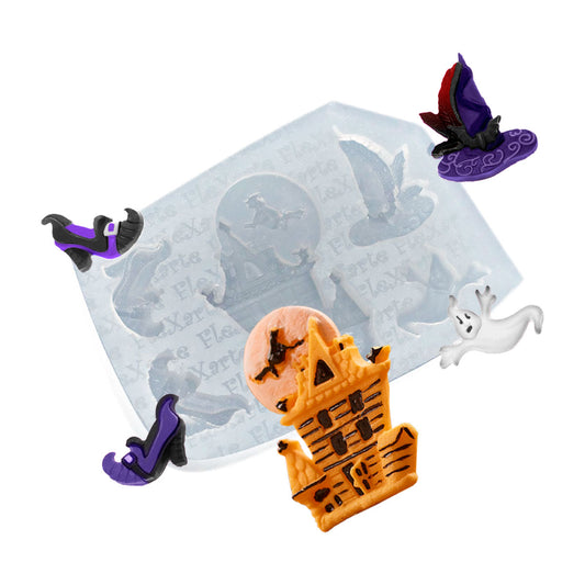 Molde de  Silicone 201 - Halloween Castelo