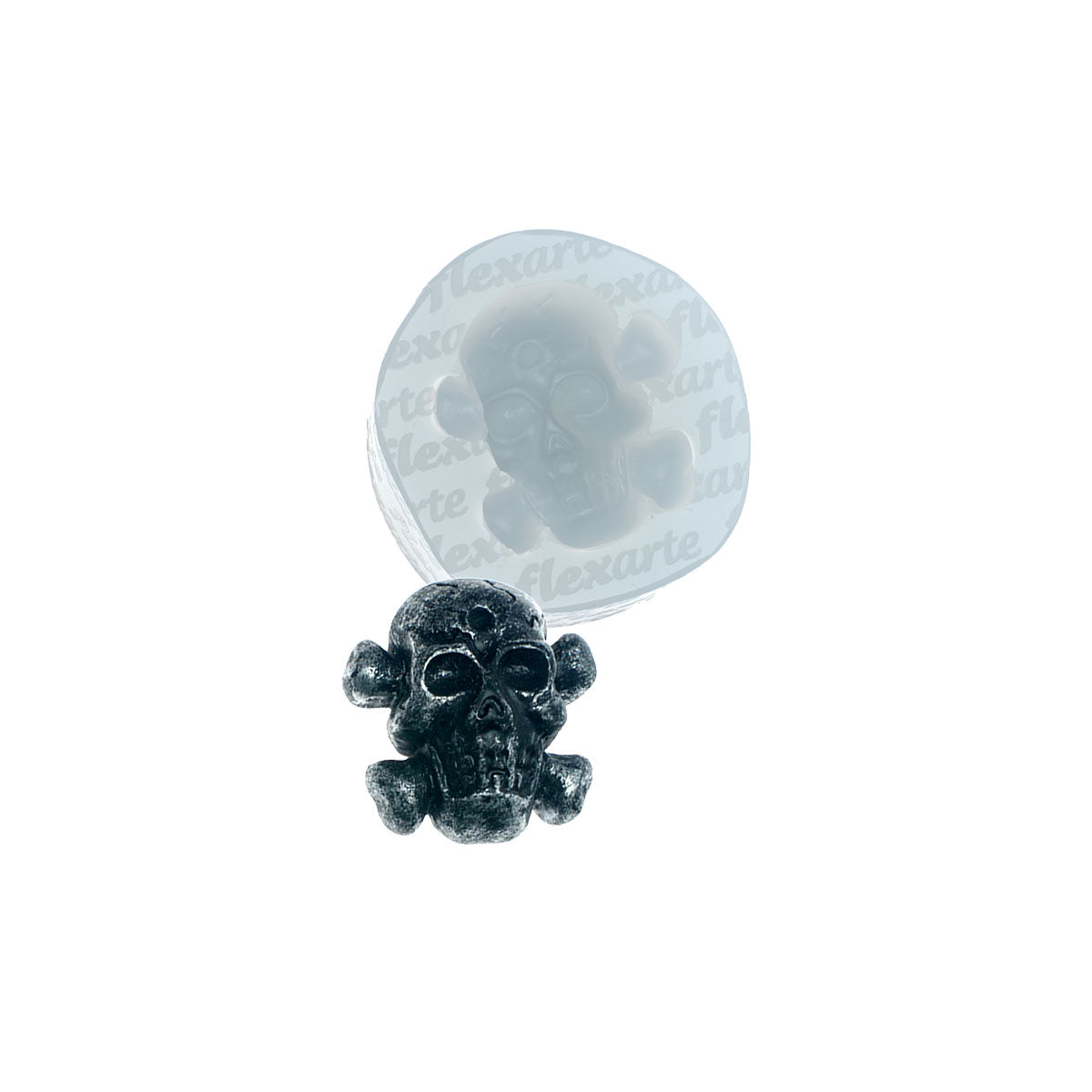 Molde de  Silicone 882 - Caveira de 2,7cm - Pirata ou Halloween