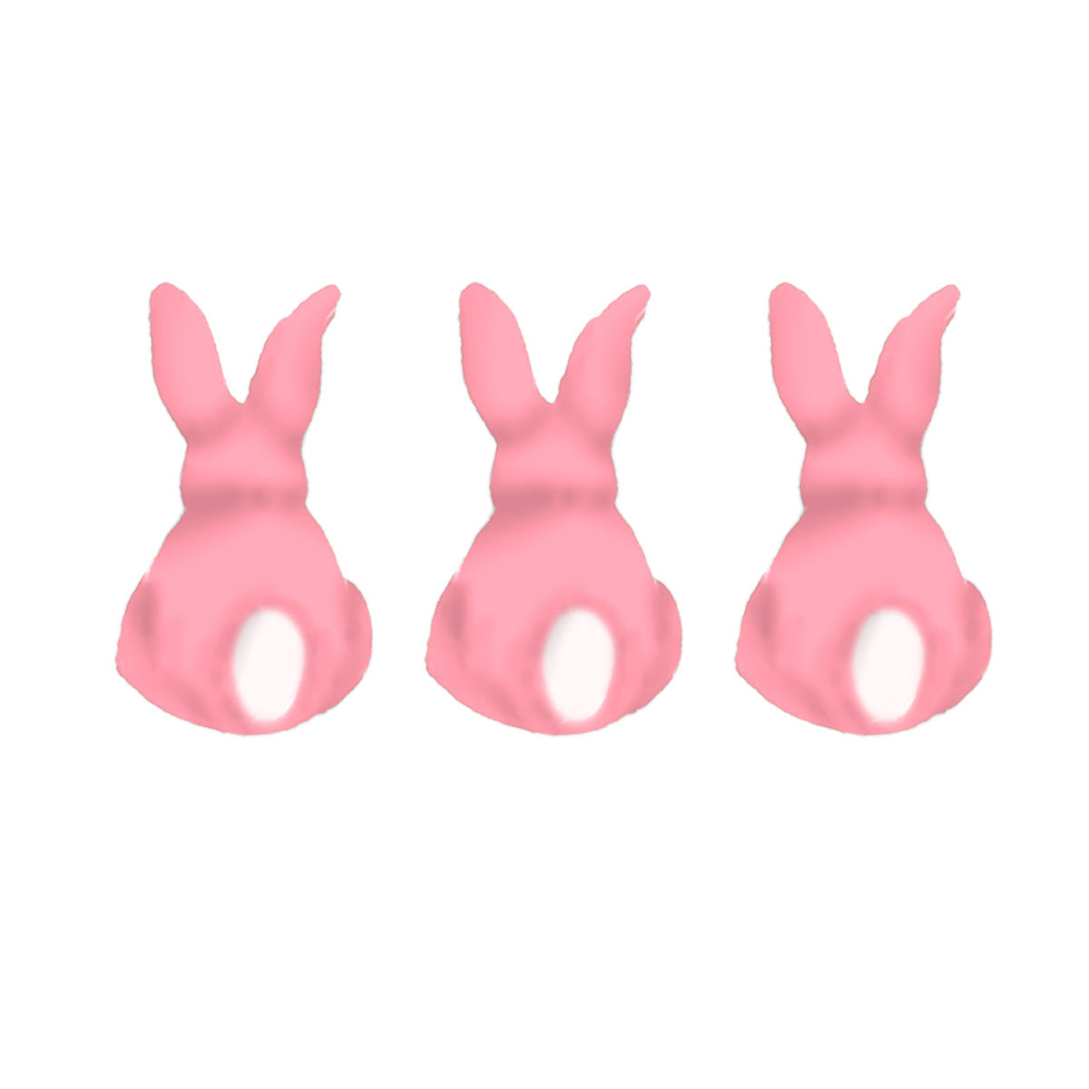Molde de  Silicone 508 - Trio de Coelhinhos de Costas