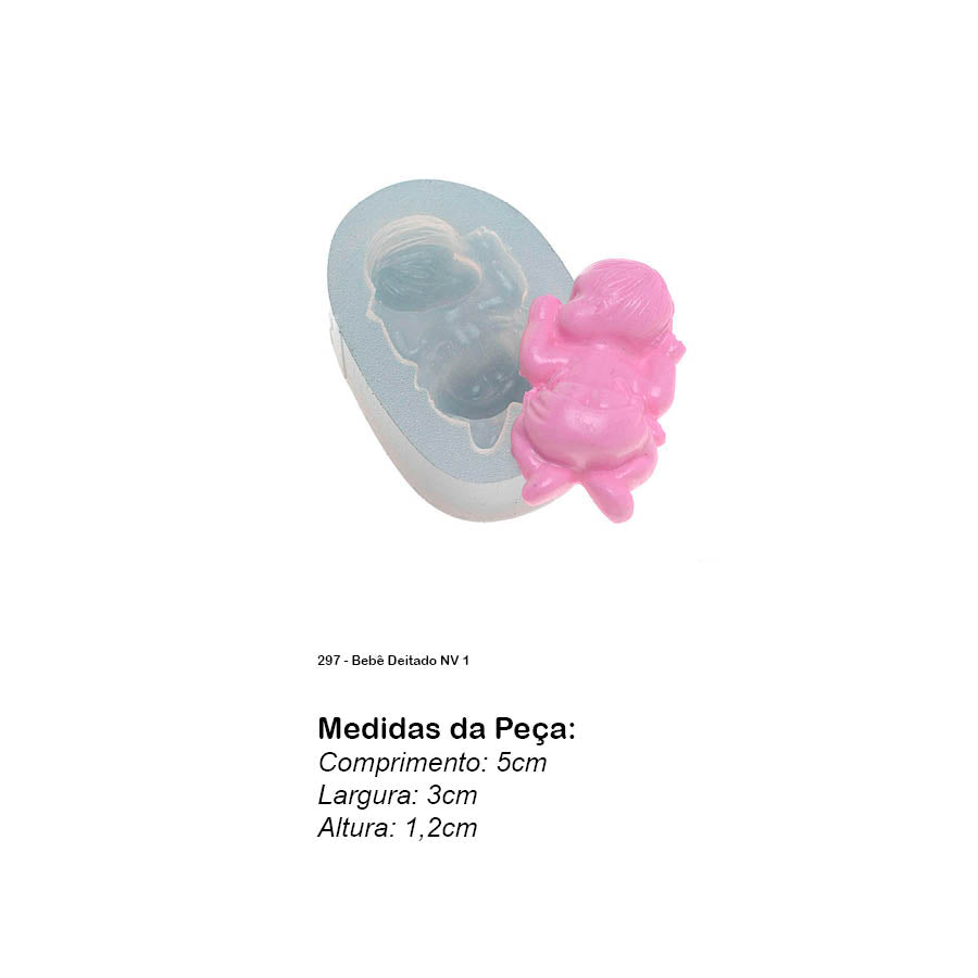 Molde de  Silicone 297 - Bebê Deitado NV 1
