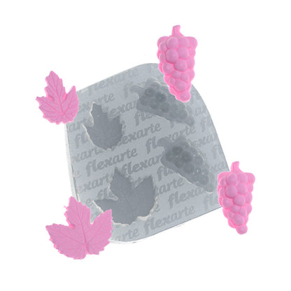 Molde de  Silicone 397 - Mini Uvas com Folhas