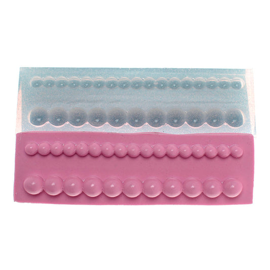 Molde de  Silicone 248 - Dupla de Pérolas Curta