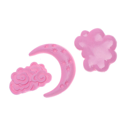 Molde de  Silicone 147 - Nuvens + Lua