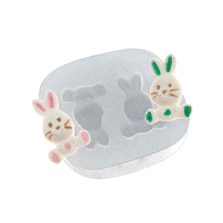 Molde de  Silicone 286 - Dupla de Mini Coelhos 2