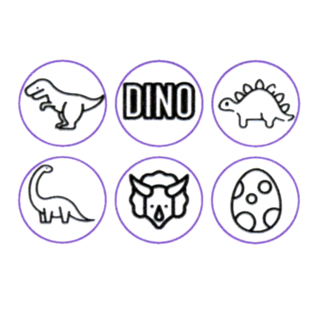 Carimbo 5102 - Marcador Brigadeiro - Dino - Flexarte