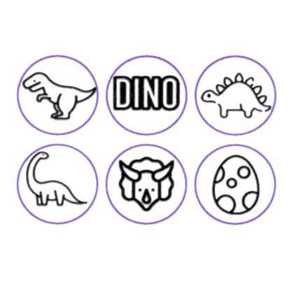 Carimbo 5102 - Marcador Brigadeiro - Dino - Flexarte