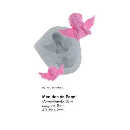 Molde de  Silicone 082 - Anjos Zaniel Médios