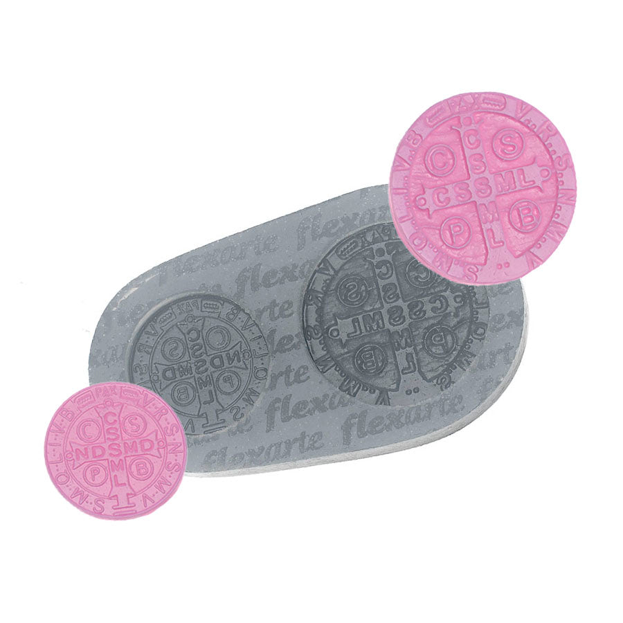 Molde de  Silicone 530 - Medalhinhas de São Bento