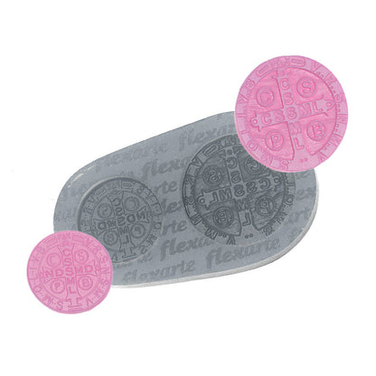 Molde de  Silicone 530 - Medalhinhas de São Bento