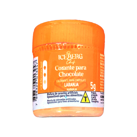 Corante em pó para Chocolate - Laranja - 5g - Iceberg Chef