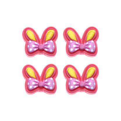 Moldes de Silicone 997 - Quarteto de Orelhas de Coelho Dobradas c/ Laço Peq. 1,8cm