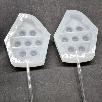 Kit C 2 Moldes 691 - Pirulitos Fidget Pop It - Cupcake 6cm