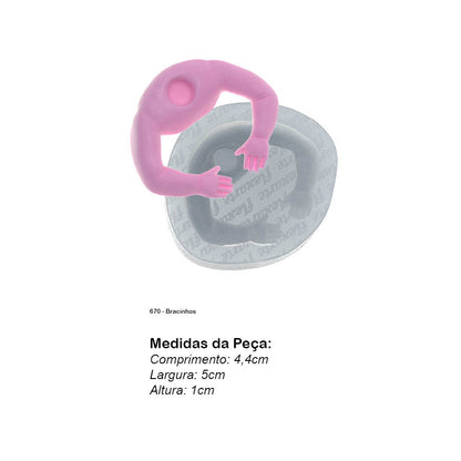 Molde de  Silicone 670 - Bracinhos