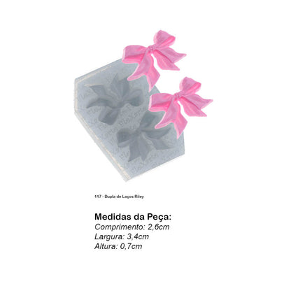 Molde de  Silicone 117 - Dupla de Laços Riley