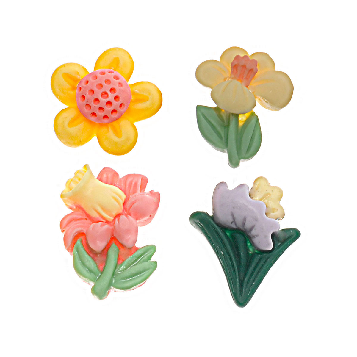 Molde de  Silicone 944 - Quarteto de Mini Flores Marsha Plus
