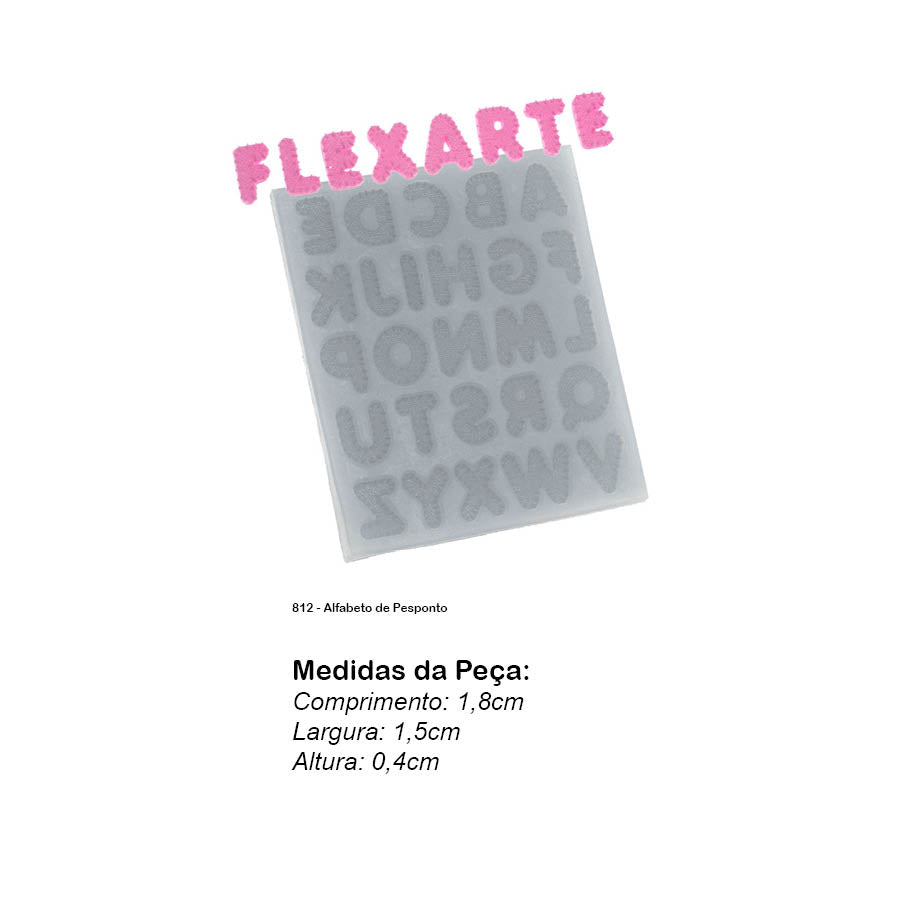 Molde de  Silicone 812 - Alfabeto de Pesponto