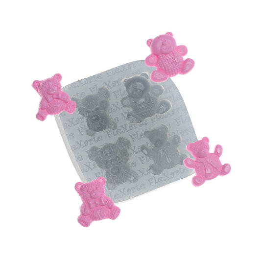 Molde de  Silicone 569 - Ursinhos Laylah