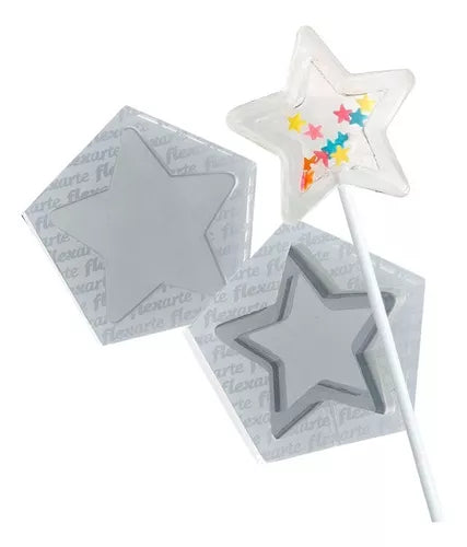 Kit  Sweet Buque - 3 Conjuntos Pirulito Estrela Chocalho