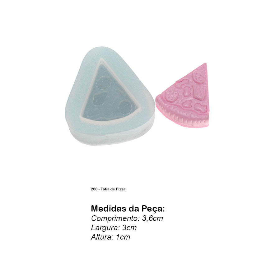 Molde de  Silicone 268 - Fatia de Pizza