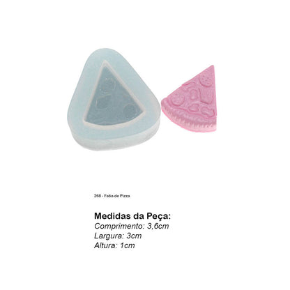 Molde de  Silicone 268 - Fatia de Pizza